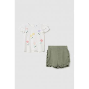 Set de tricou din lyocell si pantaloni scurti