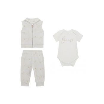 Set de vesta - pantaloni si body din bumbac - 3 Piese