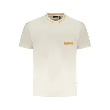 Tricou barbati cu buzunar pe piept - Murlo - cu imprimeu - alb