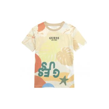 Tricou cu decolteu la baza gatului si imprimeu