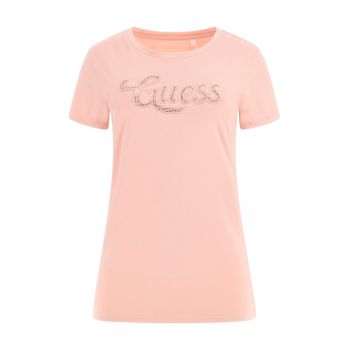 Tricou cu decolteu la baza gatului si logo pe piept