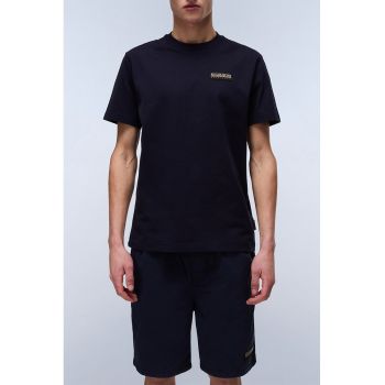 Tricou de bumbac cu buzunar aplicat pe piept Iaato