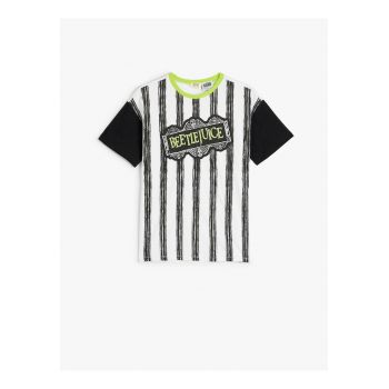 Tricou de bumbac cu imprimeu cu tematica Beetlejuice