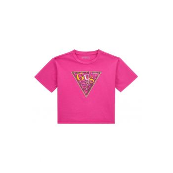 Tricou din amestec de bumbac cu aplicatii cu paiete