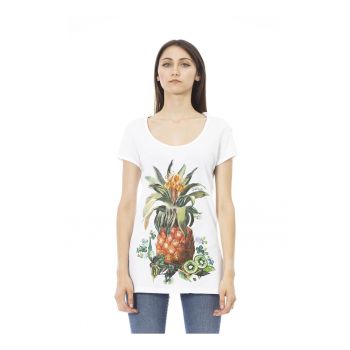 Tricou din bumbac cu decolteu rotund