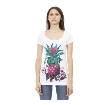 Tricou din bumbac cu decolteu rotund
