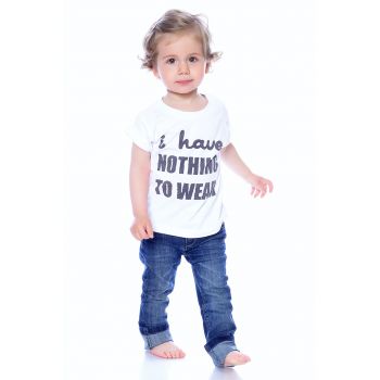 Tricou din bumbac cu imprimeu text