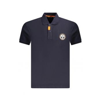 Tricou polo barbati - cu imprimeu cu logo - Regular fit - Bleumarin