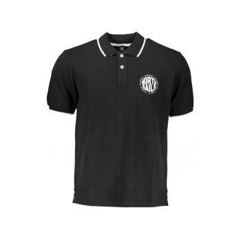 Tricou polo barbati - cu imprimeu cu logo - Regular fit - Negru