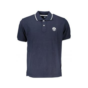 Tricou polo barbati - cu mini logo brodat - Regular fit - Bleumarin