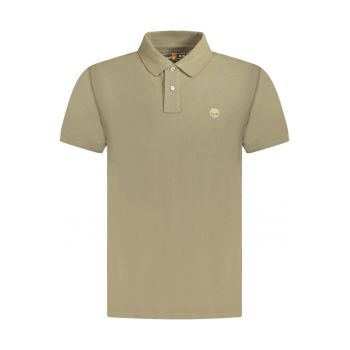 Tricou polo barbati - cu mini logo brodat - Regular fit - Maro inchis