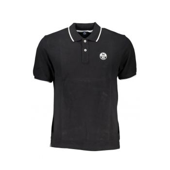 Tricou polo barbati - cu mini logo brodat - Regular fit - Negru