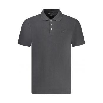 Tricou polo barbati - cu mini logo brodat - Regular fit - Negru