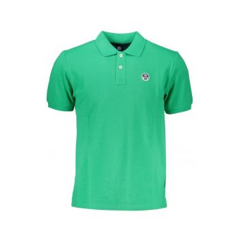 Tricou polo barbati - cu mini logo brodat - Regular fit - Verde deschis