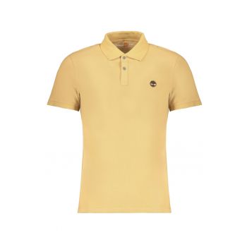 Tricou polo barbati - cu mini logo brodat - Slim fit - Bej