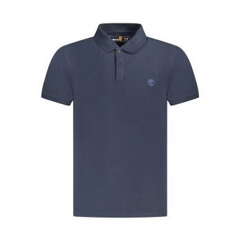 Tricou polo barbati - cu mini logo brodat - Slim fit - Bleumarin