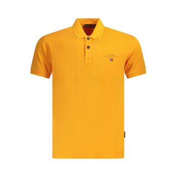 Tricou Polo barbati - Elbas NP0A4GB4 - Logo Brodat - Regular Fit - Portocaliu