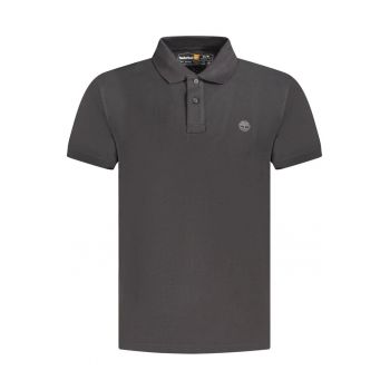 Tricou polo Millers River Pique barbati - cu logo brodat - Regular fit - Negru
