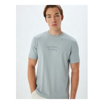 Tricou regular fit cu imprimeu text