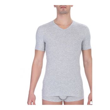 Tricou slim-fit cu decolteu in V