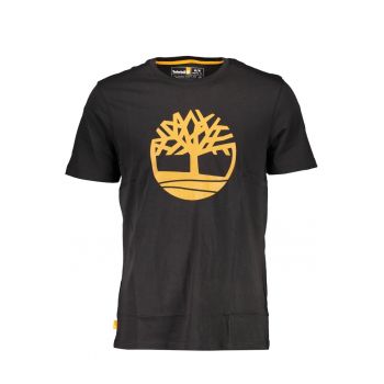 Tricou SS Tree barbati din bumbac - cu imprimeu central - Regular fit - Negru
