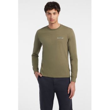 Bluza slim fit cu detaliu logo