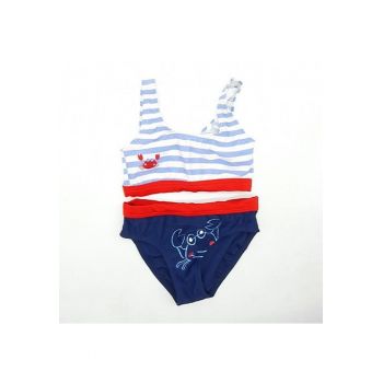 Costum de baie fetite -  din 2 piese - 62429 - Albastru