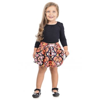 Fusta plisata cu model