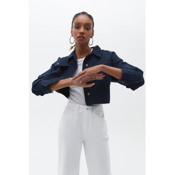 Jacheta de denim din amestec de lyocell