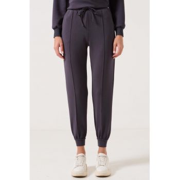 Pantaloni de trening crop din amestec de modal