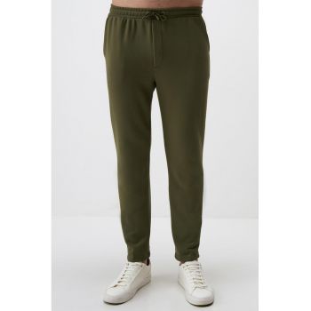 Pantaloni de trening slim fit cu snur - Kaki -