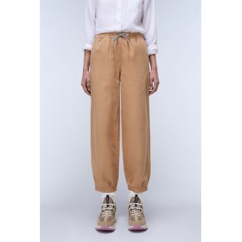 Pantaloni relaxed-fit cu buzunare si talie medie