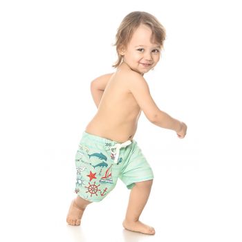 Pantaloni scurti de baie cu imprimeu nautic