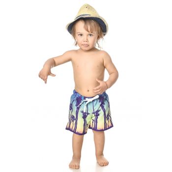 Pantaloni scurti de baie cu imprimeu tropical