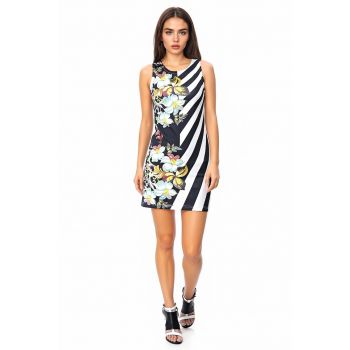 Rochie cu imprimeu fara maneci