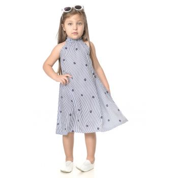 Rochie cu model si decolteu halter