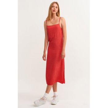 Rochie dreapta cu decolteu patrat