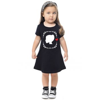 Rochie evazata cu imprimeu grafic