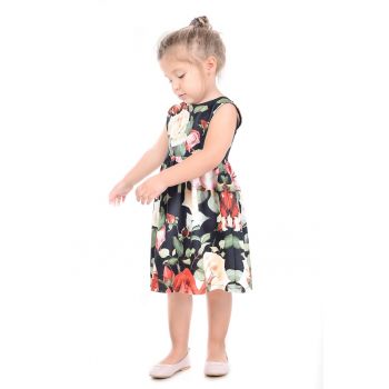 Rochie fara maneci cu imprimeu floral