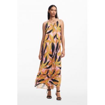 Rochie lunga cu model floral