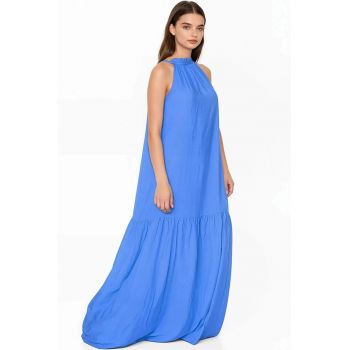 Rochie maxi de bumbac cu decolteu american