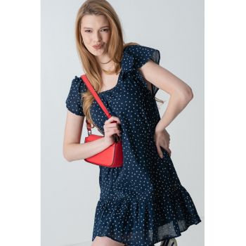 Rochie scurta cu buline ieftina