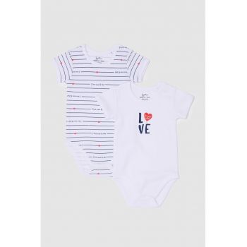Set de body-uri cu imprimeu Love- 2 piese