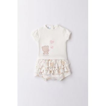 Set de pantaloni scurti si tricou cu model