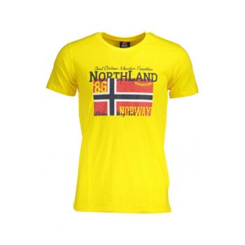 Tricou barbati - cu imprimeu cu logo - Regular fit - Albastru deschis