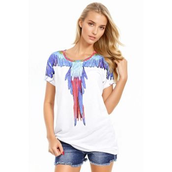 Tricou cu imprimeu cu pasare