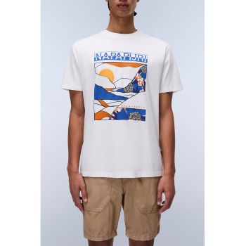 Tricou cu imprimeu grafic si logo