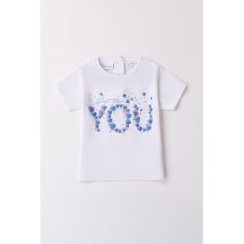 Tricou cu imprimeu inimi