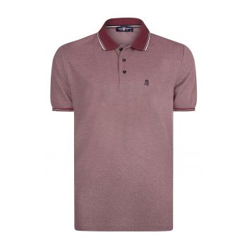 Tricou cu model uni si guler polo