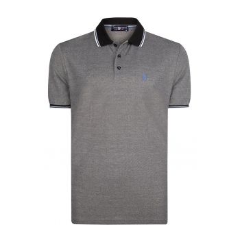 Tricou cu model uni si guler polo